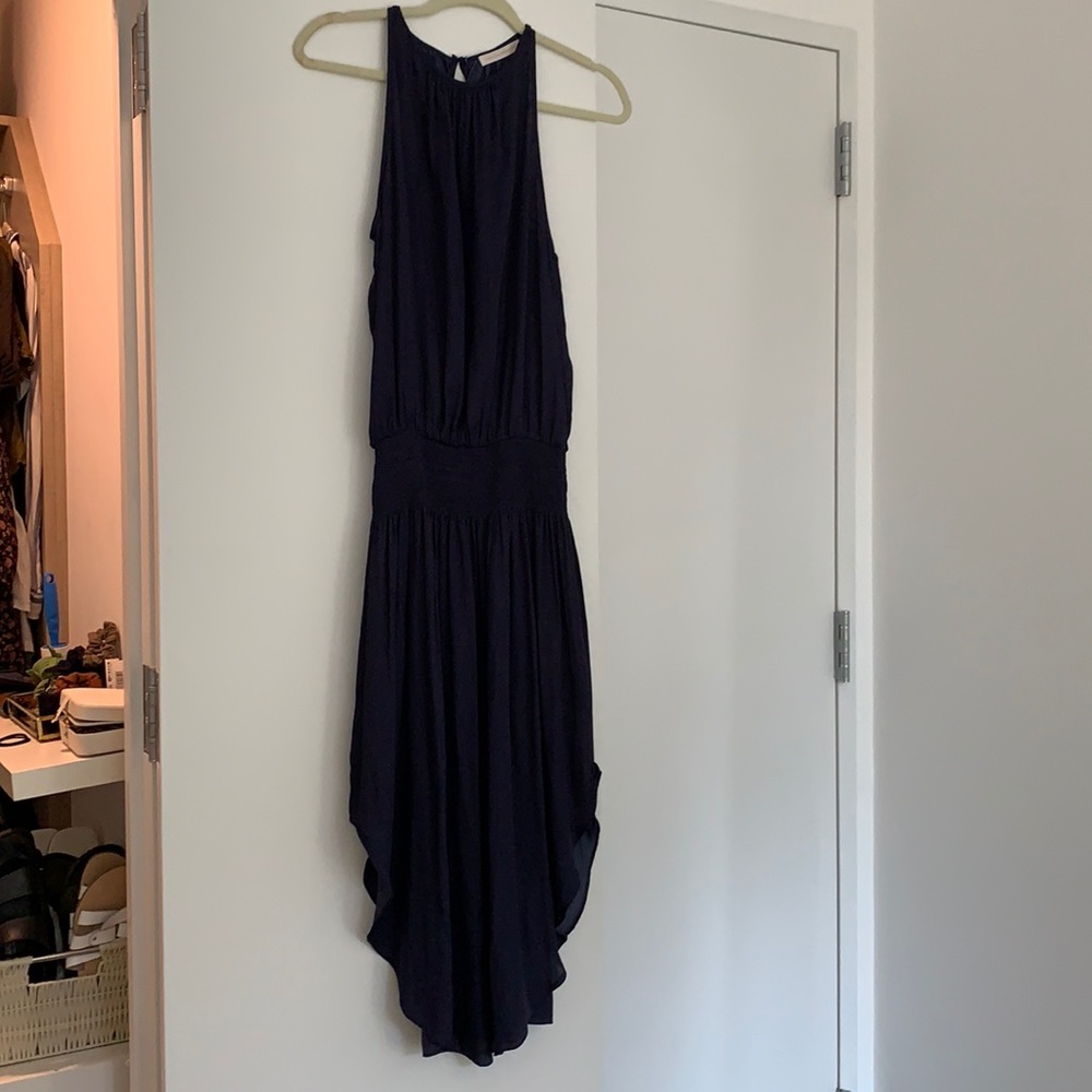 Navy midi dress